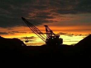 Stock_Dragline at sunset_Westmoreland