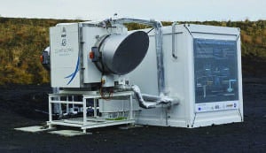 Figure 3- Climeworks technology to draw in ambient air and capture Co2 with patented filter