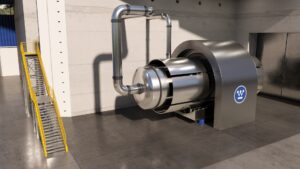 The eVinci microreactor has very few moving parts, working "essentially as a battery, providing the versatility for power systems ranging from several kilowatts to 5 MW of electricity, delivered 24 hours a day, 7 days a week for eight-plus years without refueling," Westinghouse says. "It can also produce high temperature heat suitable for industrial applications including alternative fuel production such as hydrogen, and has the flexibility to balance renewable output." The technology is 100% factory built and assembled before it is shipped in a container to any location. Courtesy: Westinghouse