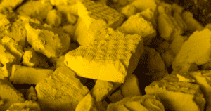 Uranium yellowcake is used in the preparation of uranium fuel that is used in nuclear reactors. Source: DOE