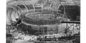 Construction of Browns Ferry Nuclear Plant began in 1966, and commercial operation of Unit 1 started in 1974. The unit marked its 50th year on Aug. 1, 2024. Courtesy: TVA