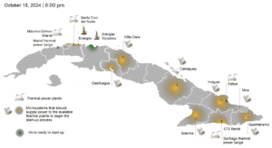 Figure 1: Power situation in Cuba as of Friday, Oct. 18, 2024. Source: Amaury Perez