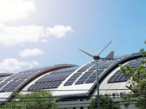 Fig1-building-rooftop-solar-windmill-alternative-energy-envato_c